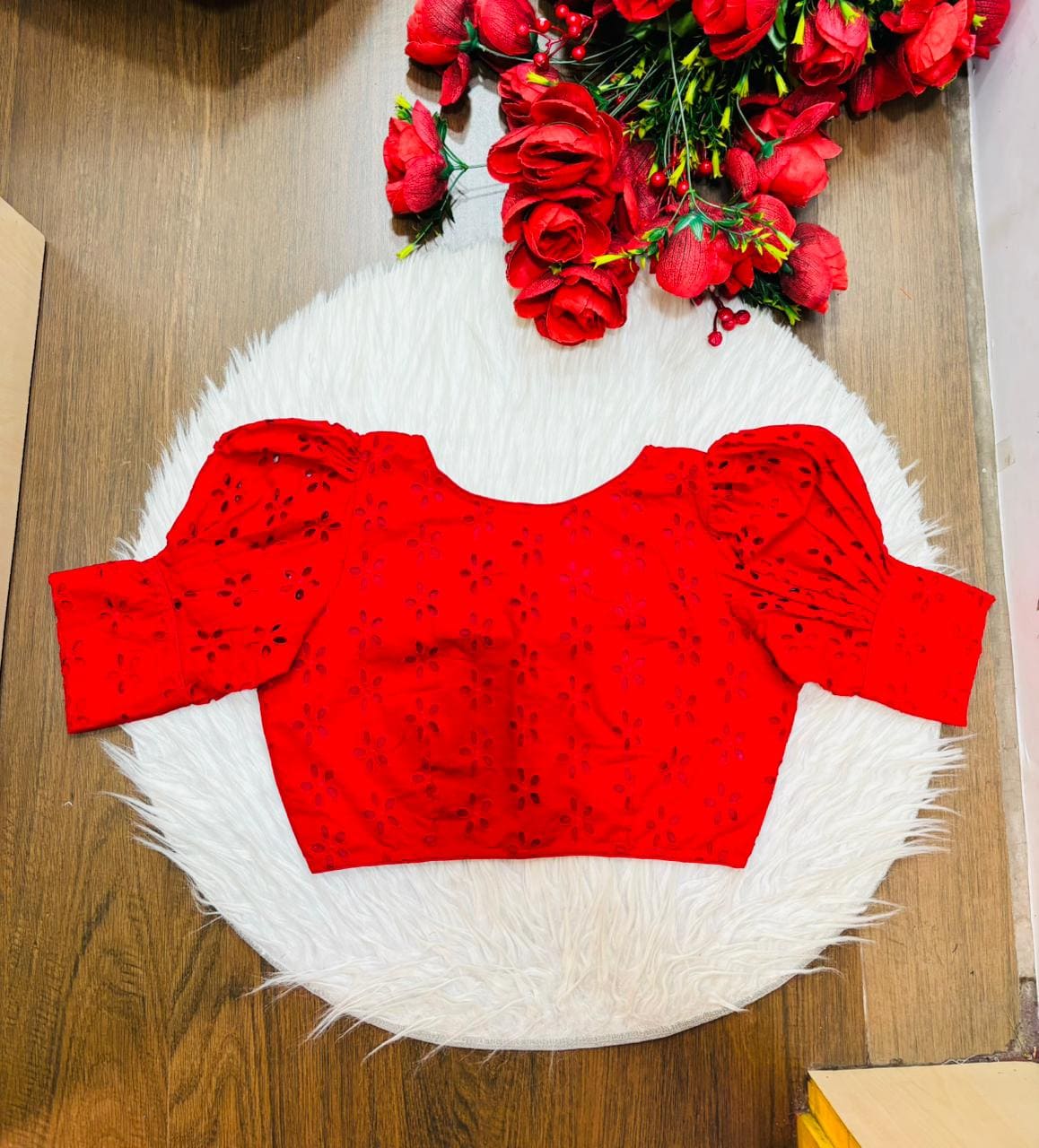 Puff of Plumeria Hakoba Designer Blouse