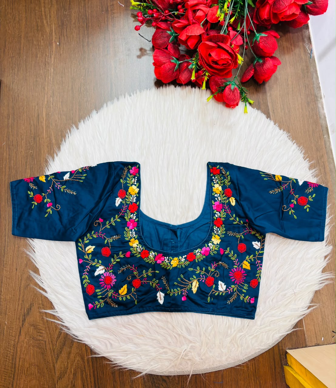 Floral Symphony Handwork Blouse