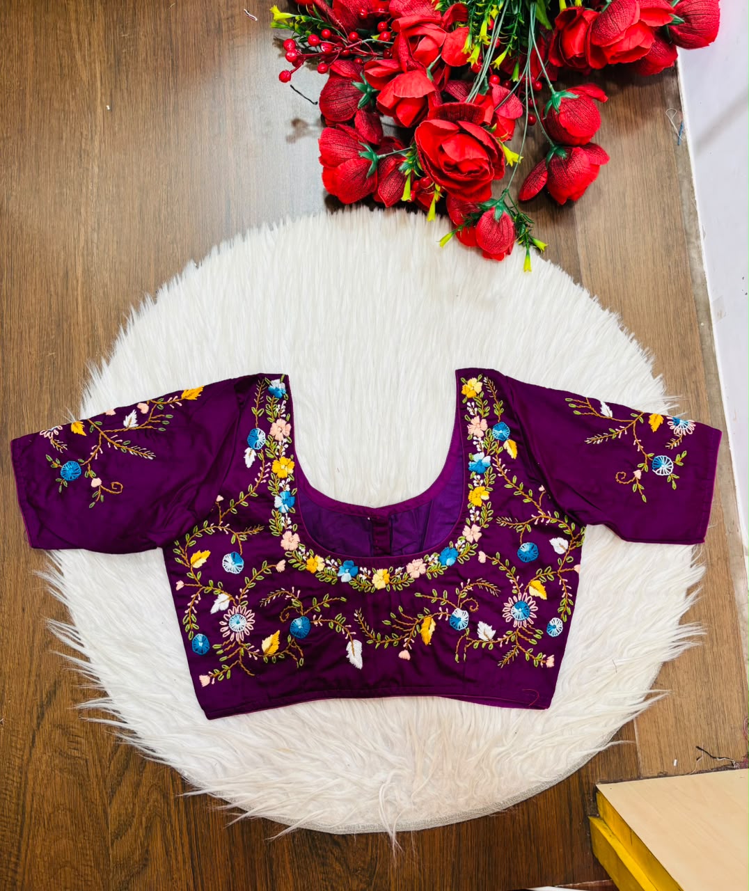 Floral Symphony Handwork Blouse
