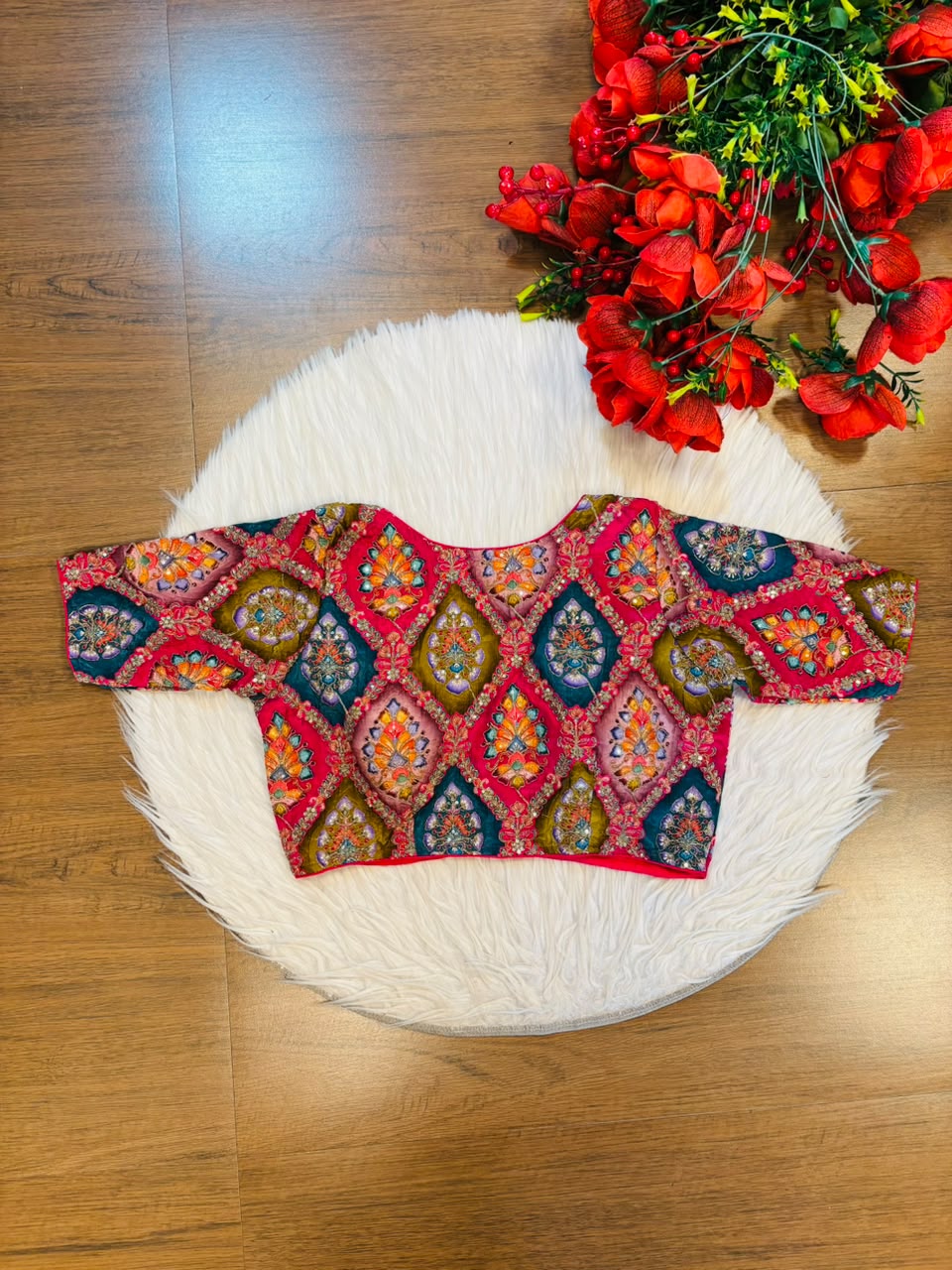 Dreams Become Design – Designer Zari & Sequins Crepe Blouse