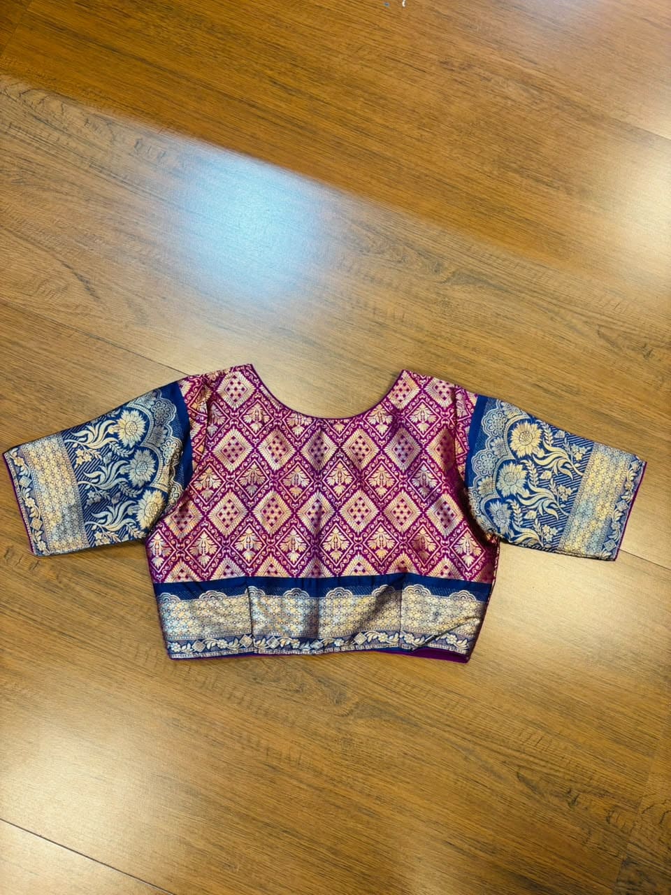 Rajeshwari Grace- Katan Silk Banarasi Zari Woven Designer Blouse
