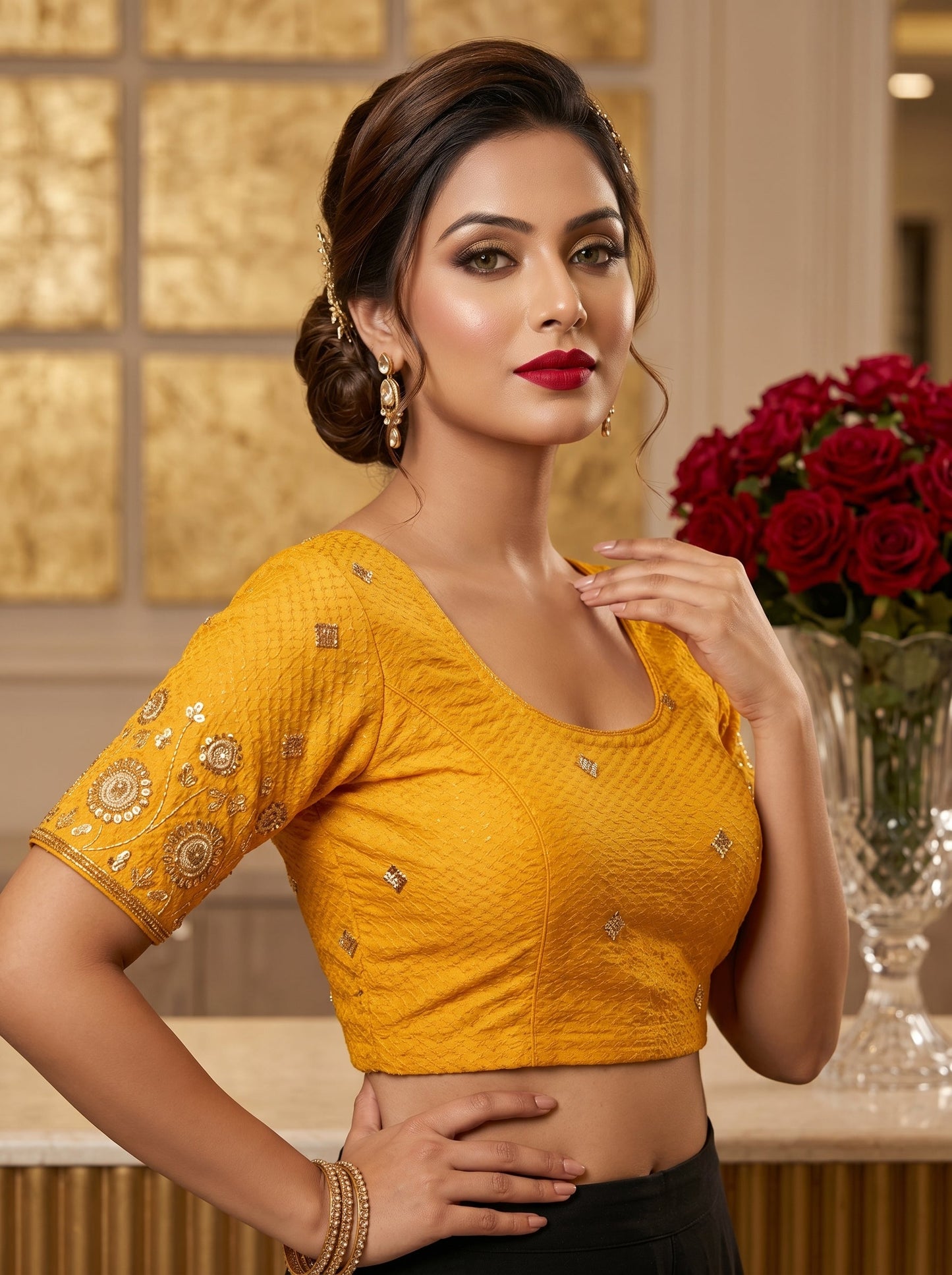 Hot Threadz-Stretchable Knitted Blouse