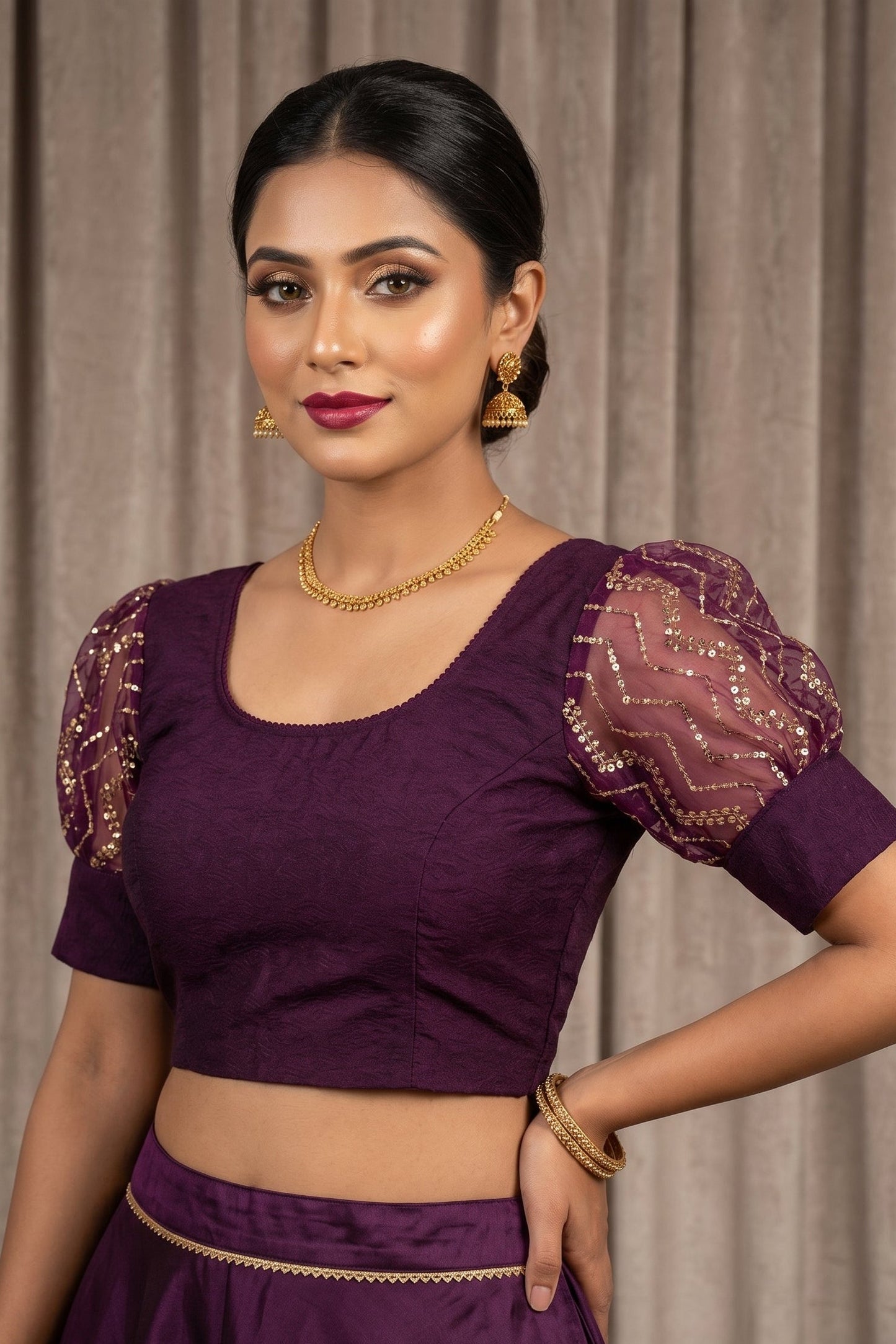 Crafted To Glow-Stretchable Knitted Blouse