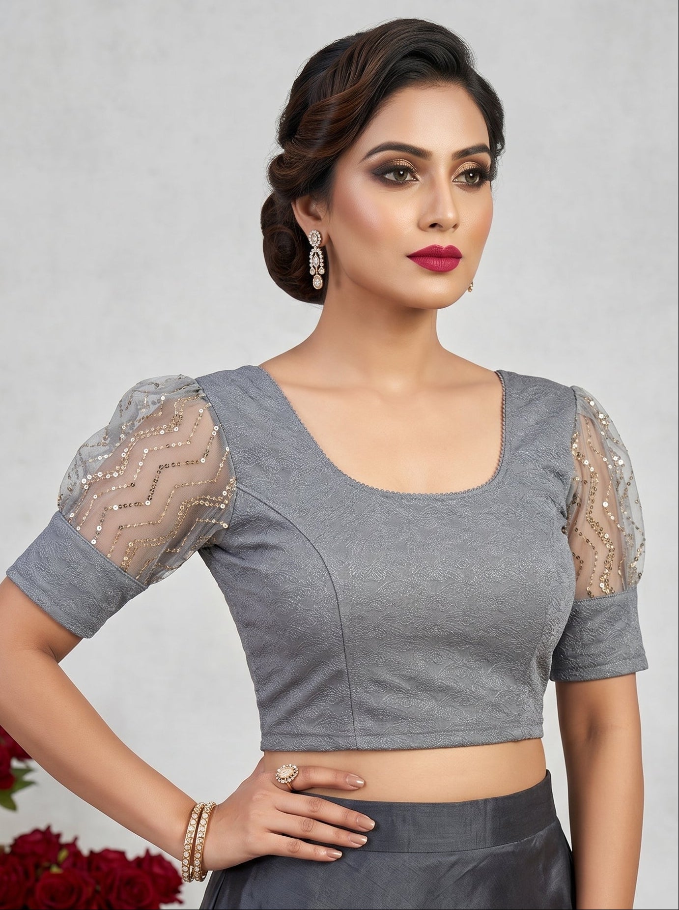 Crafted To Glow-Stretchable Knitted Blouse