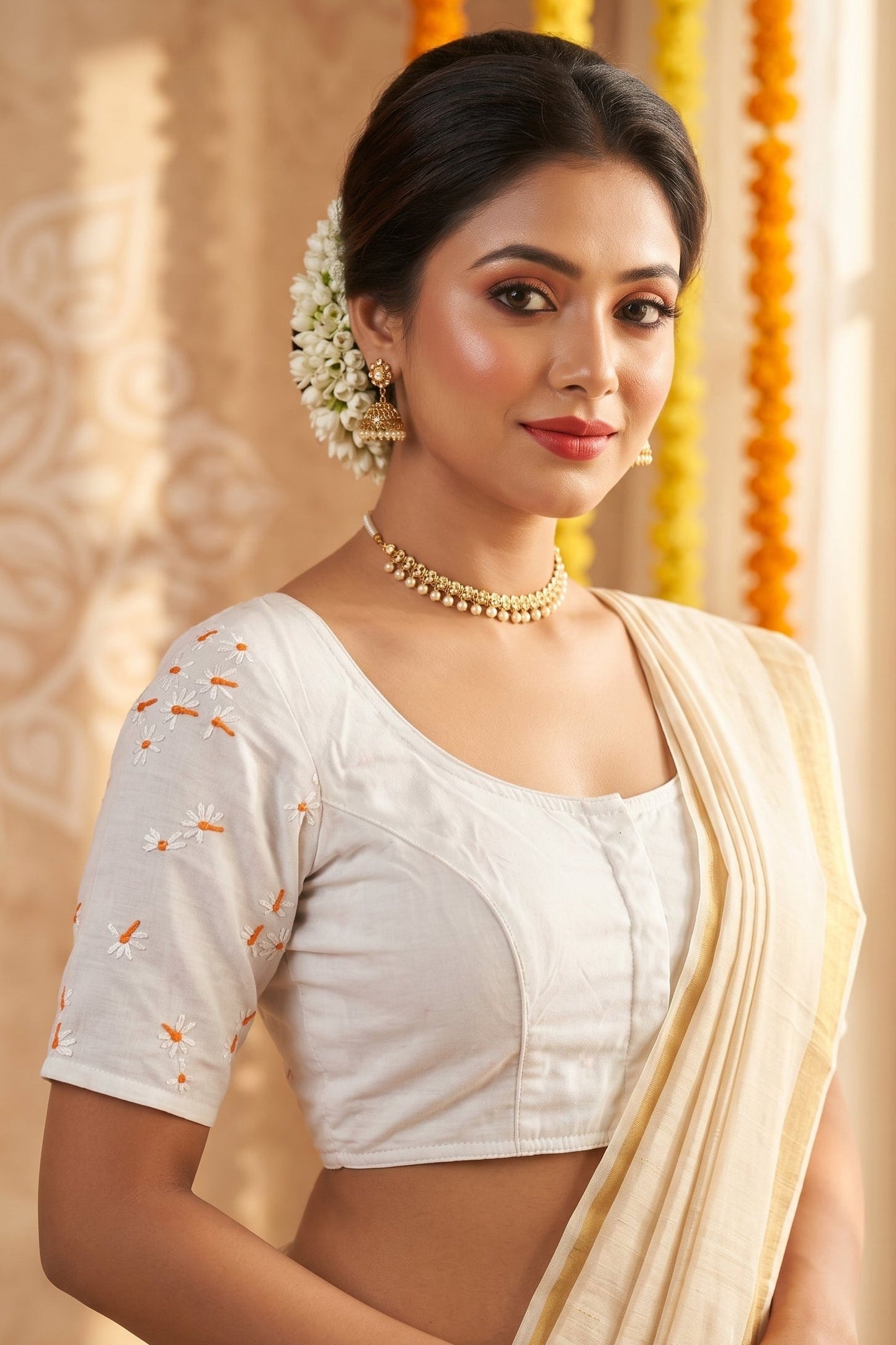 Shiuli Flower Designer Blouse