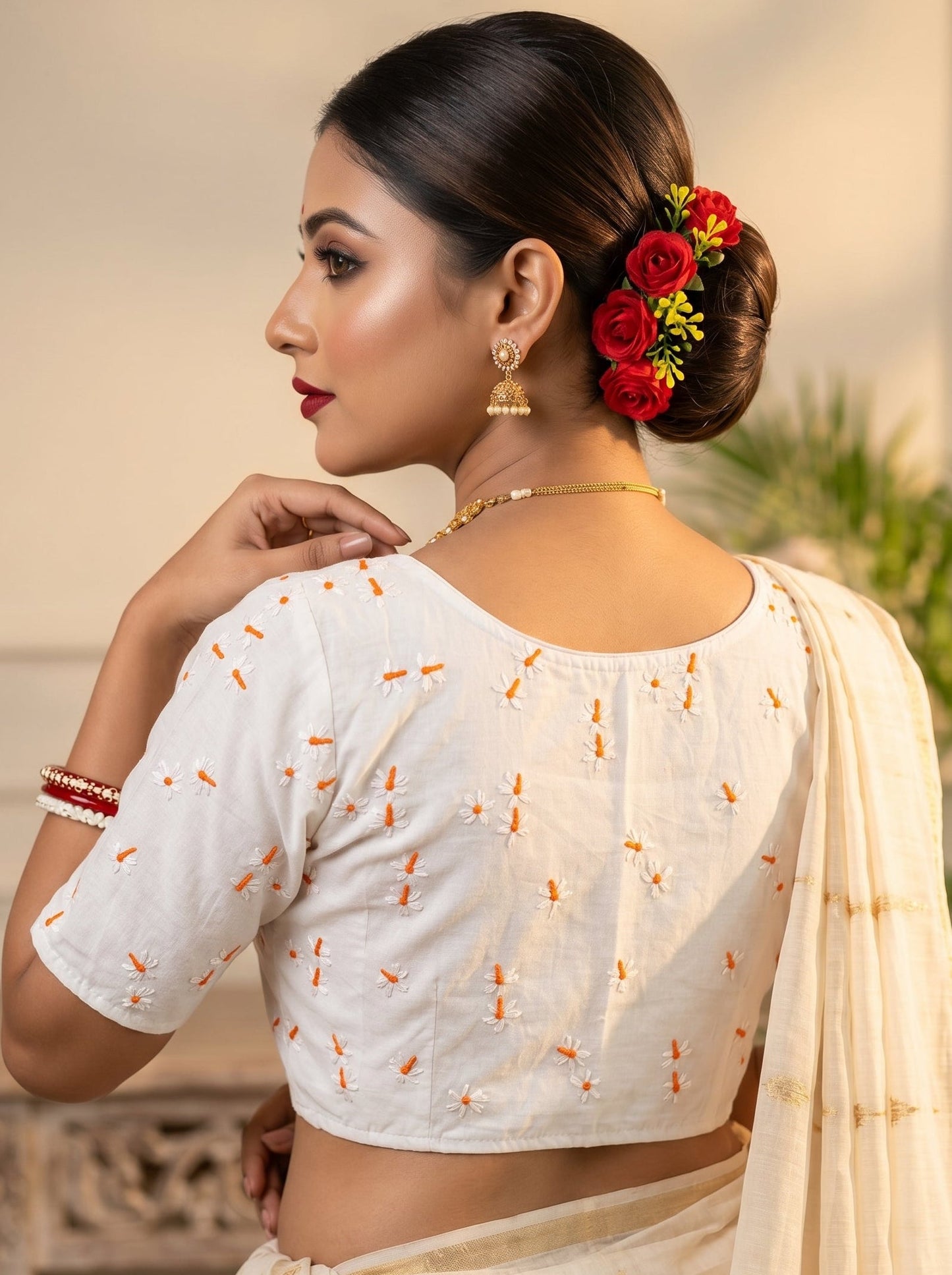 Shiuli Flower Designer Blouse