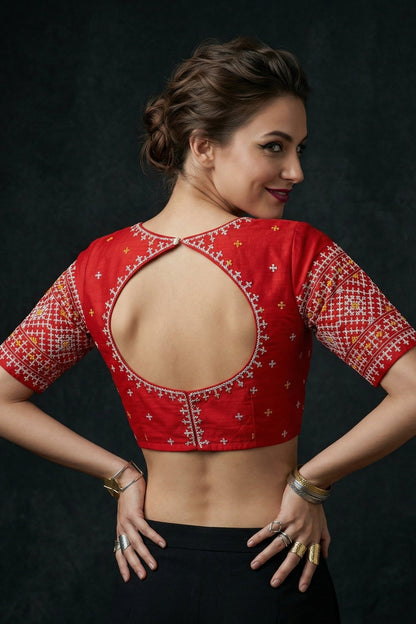 Petal Thread  Embroidery Blouse