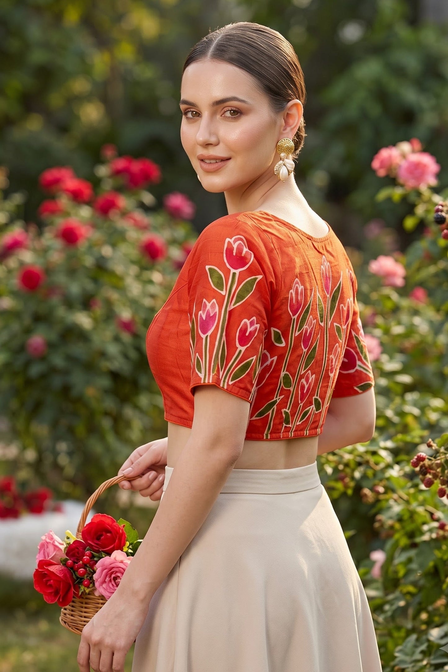 Tulip Charm Batik Blouse
