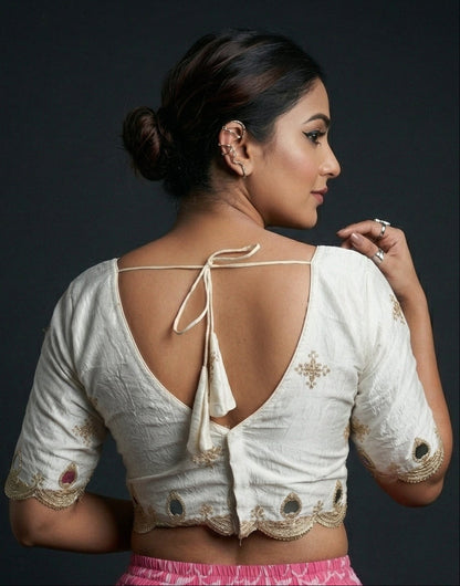 Standing Out - Fendy V Neck  Silk Blouse