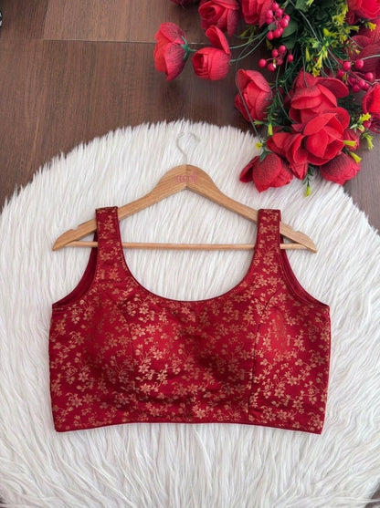 Golden Touch-Katan Banarasi Silk Blouse