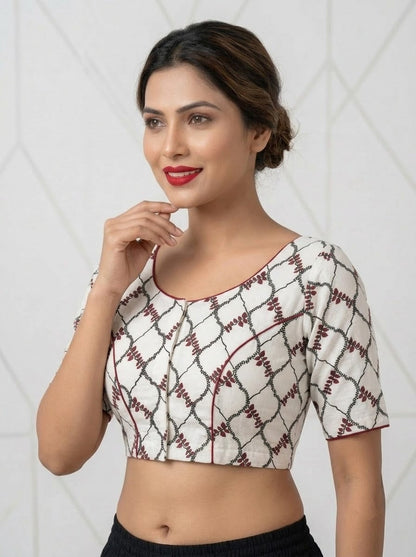 Signature Print Cotton Blouse