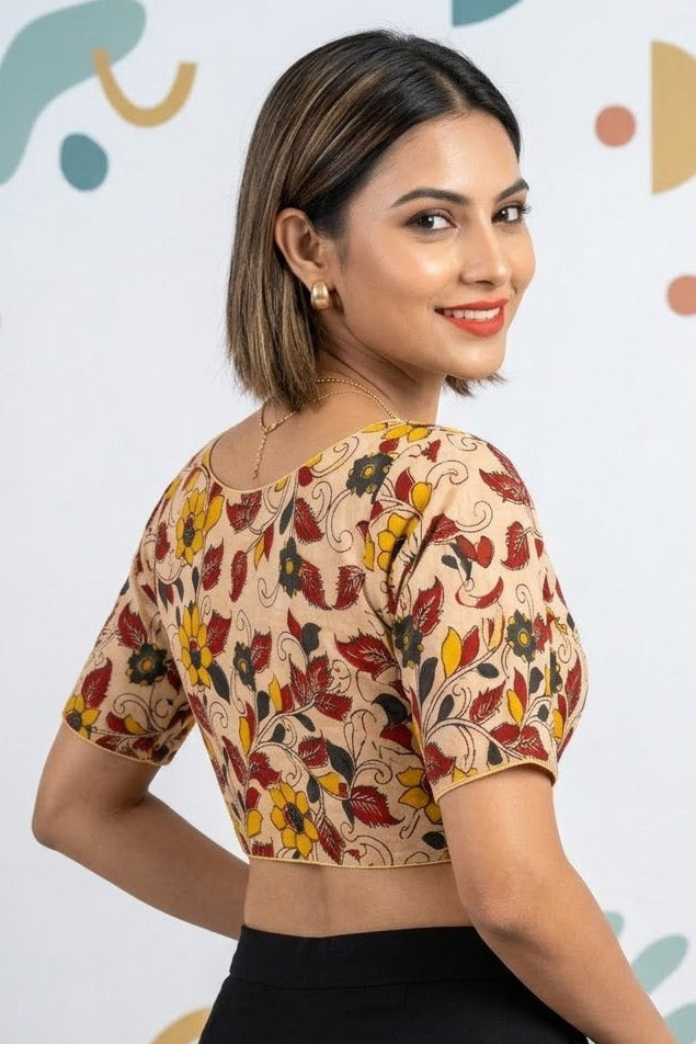 Sketches of Heritage Kalamkari Designer Blouse