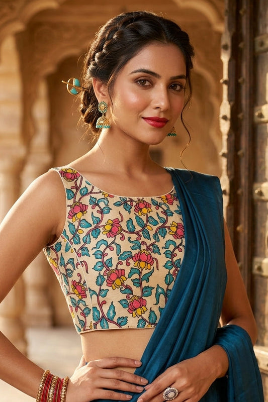 Fleur Essence kalamkari-Designer Blouse