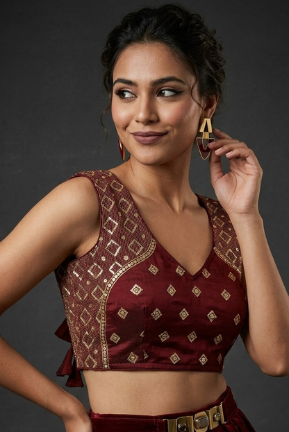 Golden Crown- Designer Blouse