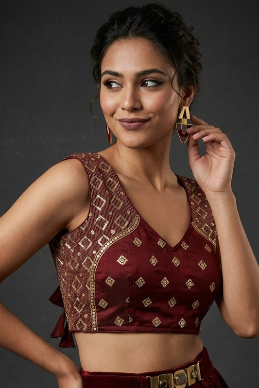 Golden Crown- Designer Blouse