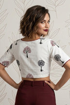 Signature Print Cotton Blouse