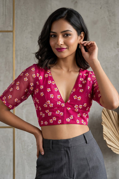 Shiuli Radiance – Designer Organza Blouse