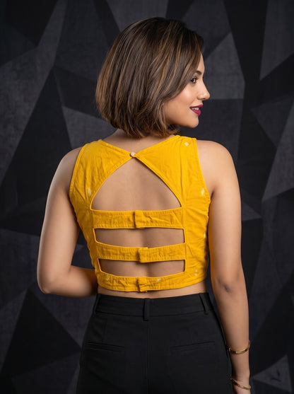 Woven to Impress – Cotton Jamdani Woven Designer Blouse