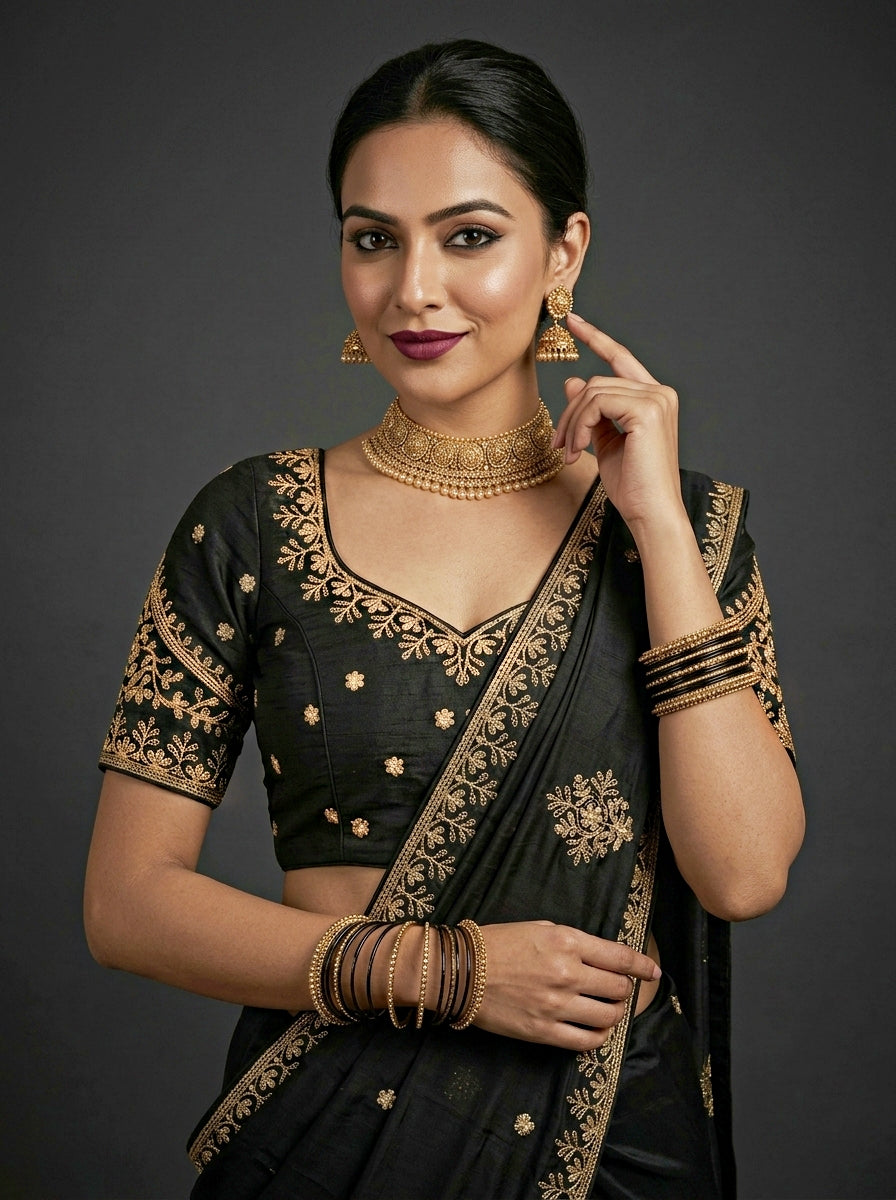 The Secret Leaf (Vichitra Silk Blouse)