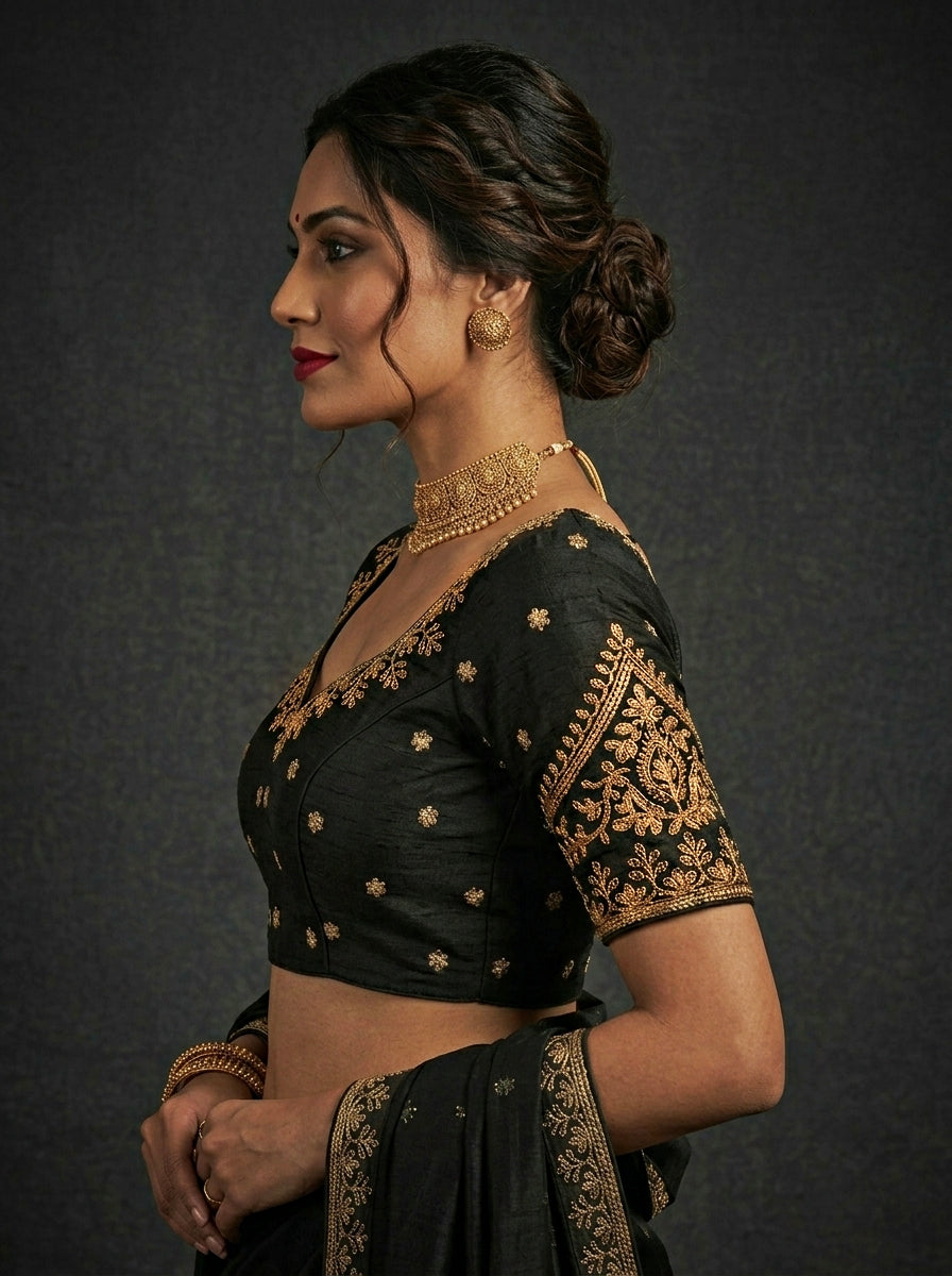 The Secret Leaf (Vichitra Silk Blouse)