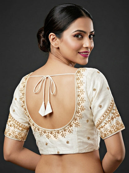 The Secret Leaf (Vichitra Silk Blouse)