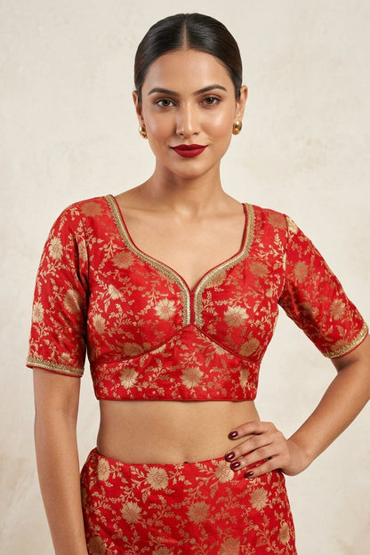 Red Ember Gold-Designer Blouse