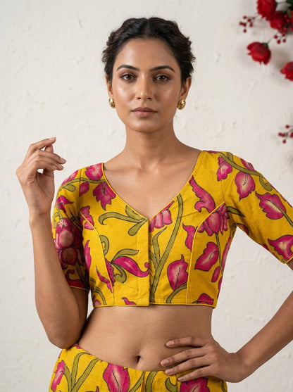 Rakta Kamala Kalamkari Blouse