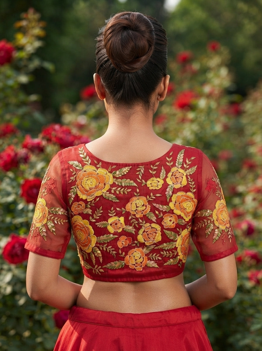 Threads of Flowers -Designer Blouse