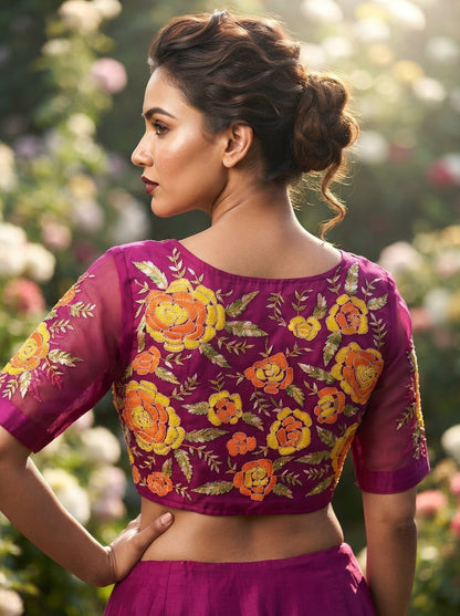 Threads of Flowers -Designer Blouse