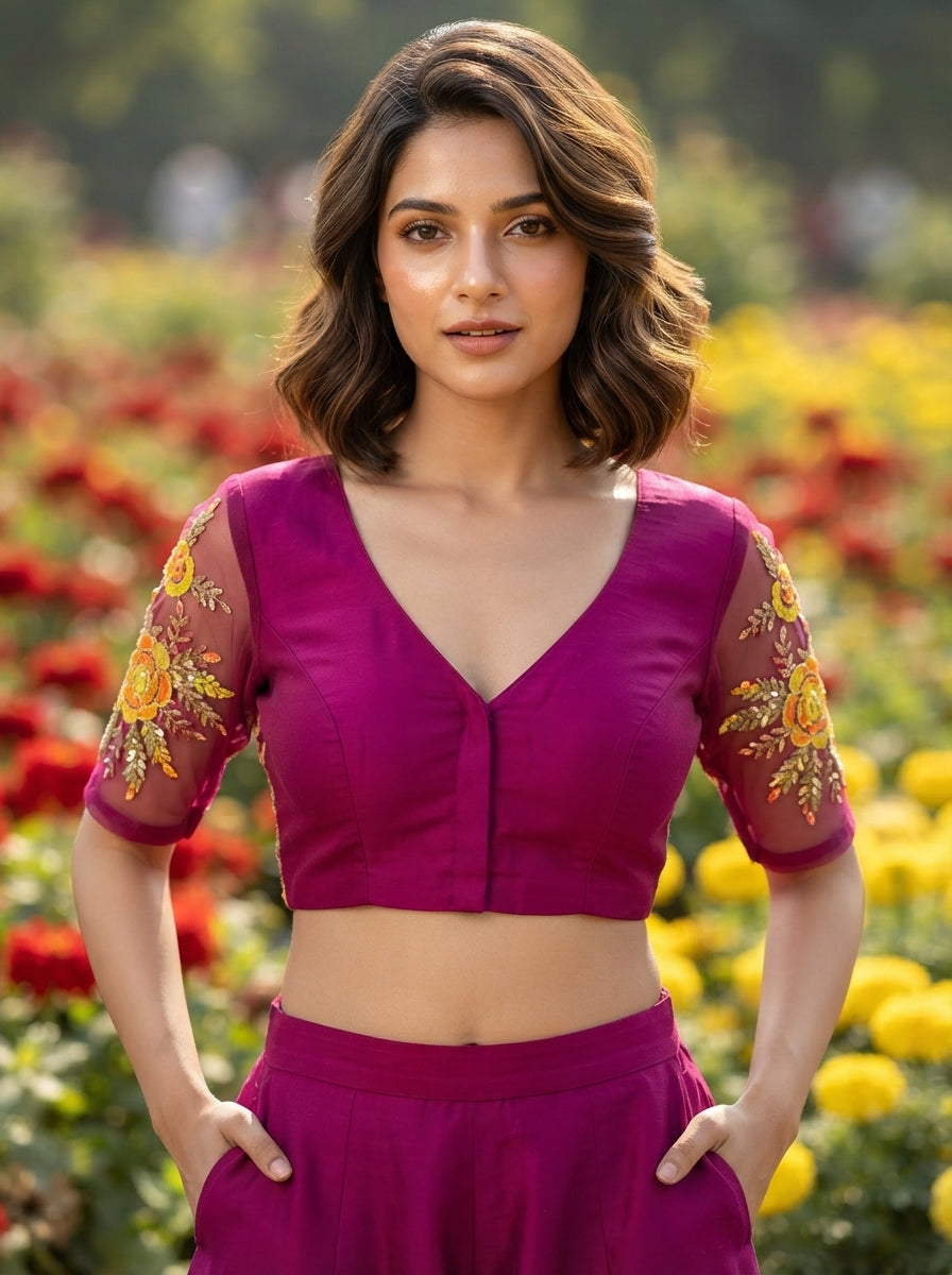 Threads of Flowers -Designer Blouse
