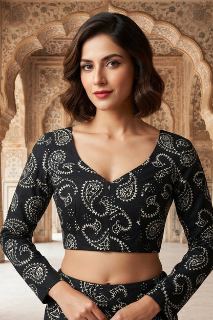 Wrapped In Dreams Ajrakh Cotton Blouse