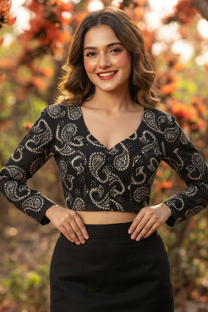 Wrapped In Dreams Ajrakh Cotton Blouse