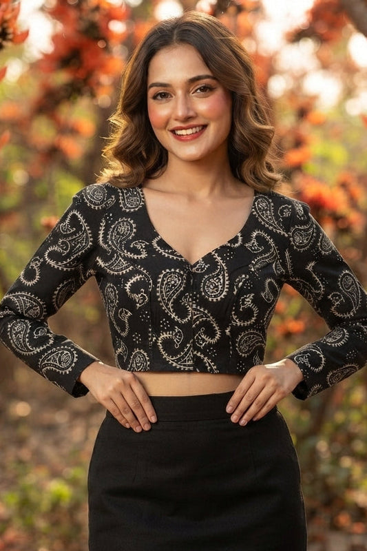 Wrapped In Dreams Ajrakh Cotton Blouse