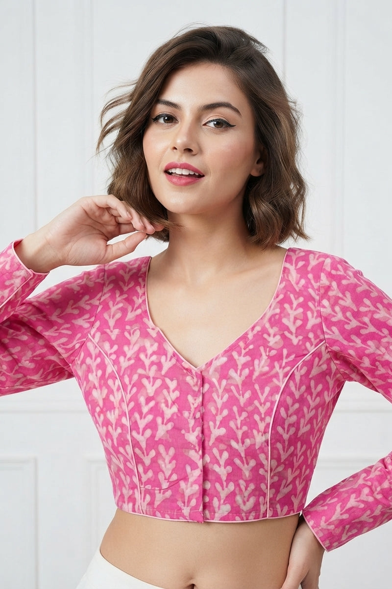 Wrapped In Dreams Ajrakh Cotton Blouse