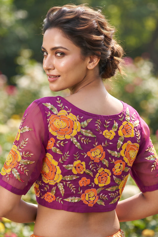 Threads of Flowers -Designer Blouse