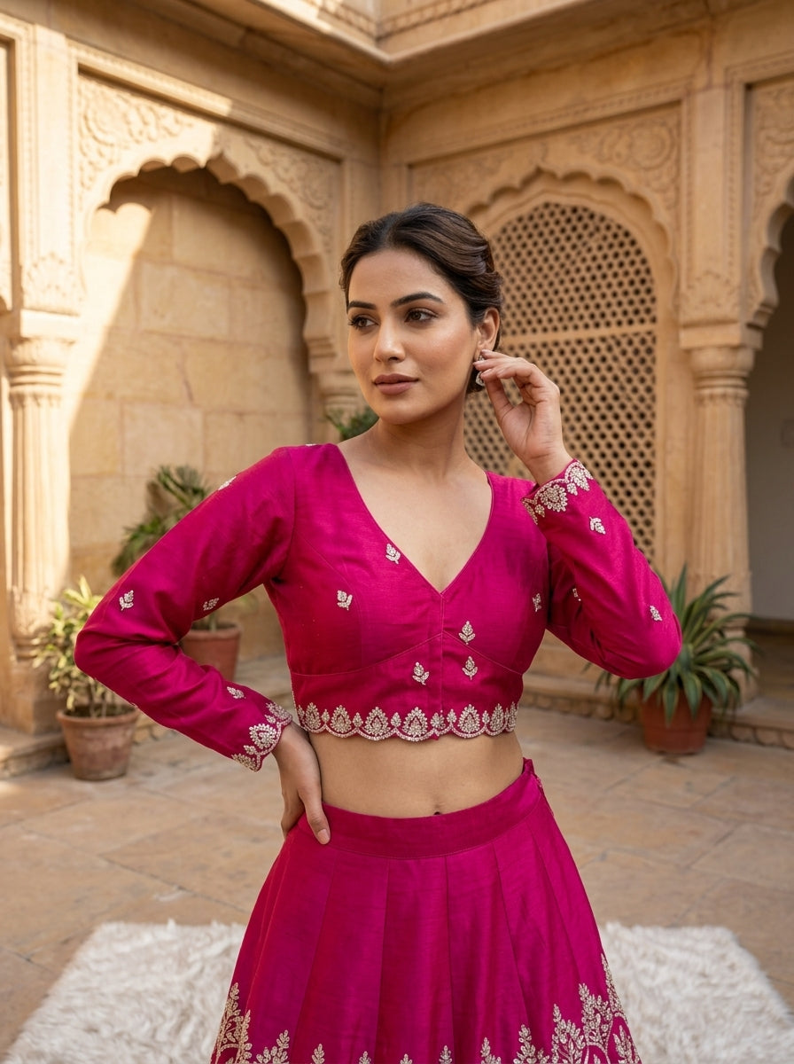 Mon Amaar Rani Emerald Blouse(Only Blouse)