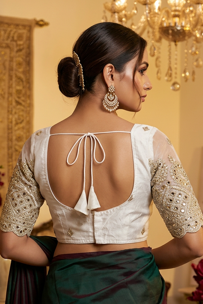 Rani Core-Fendy Silk Blouse(White)