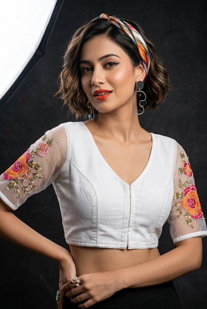 Threads of Flowers -Designer Blouse