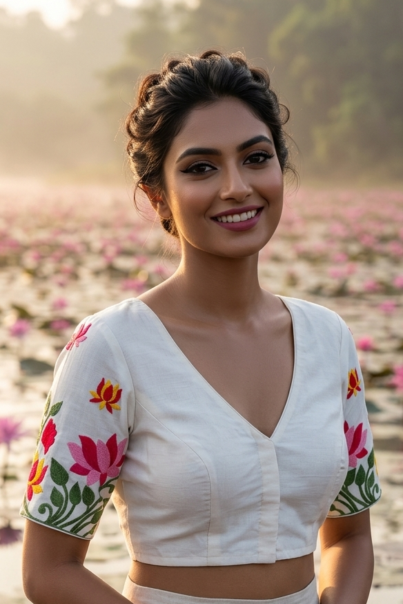 Lost in Lotus  -Designer Blouse
