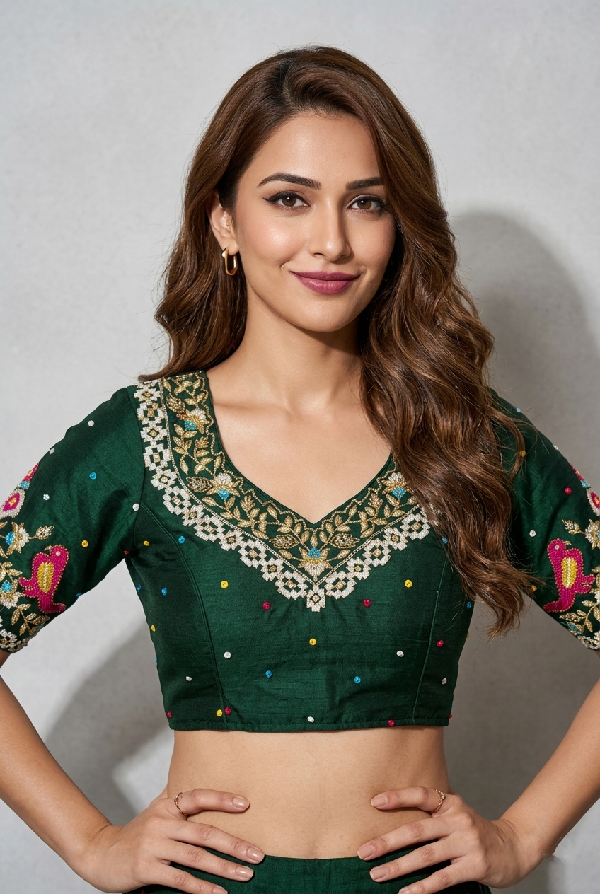Already Famous-(Vichitra Silk Blouse)