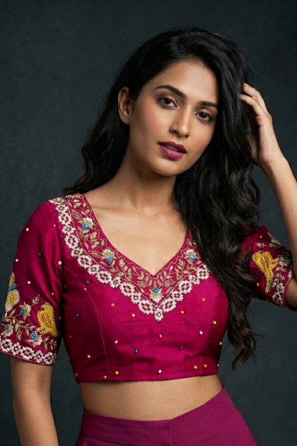 Already Famous-(Vichitra Silk Blouse)