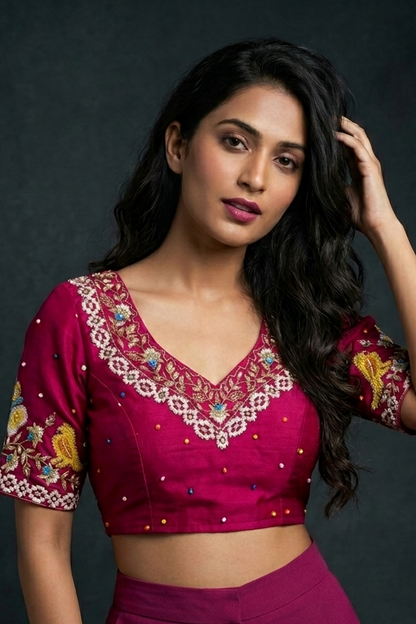 Already Famous-(Vichitra Silk Blouse)
