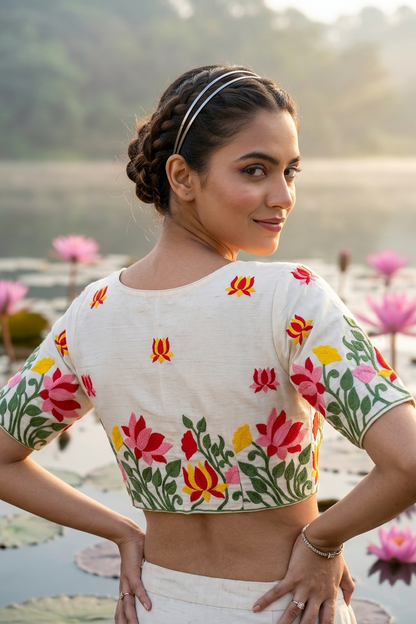 Lost in Lotus  -Designer Blouse