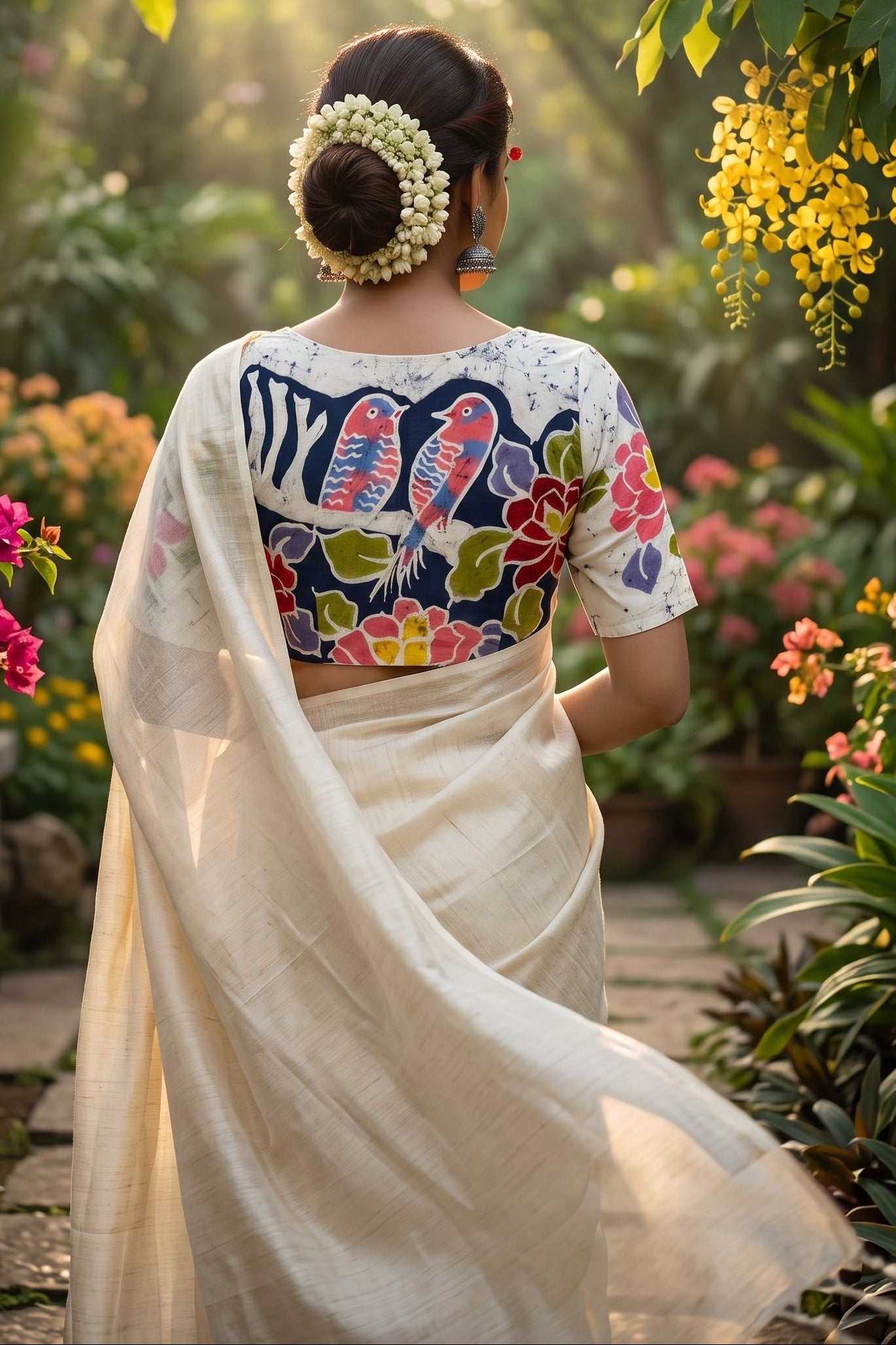 Birdsong Bloom Batik Blouse