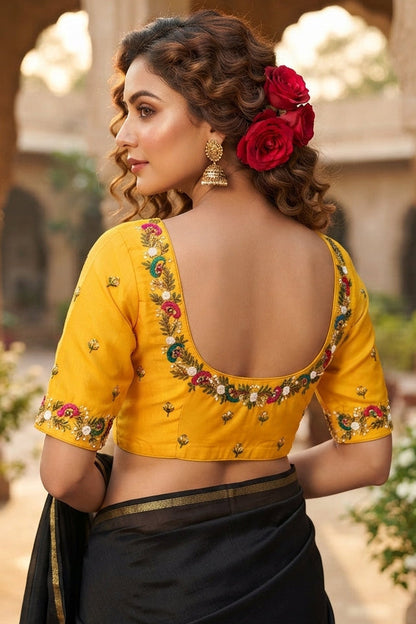 Kumkum Blossom Handwork Blouse