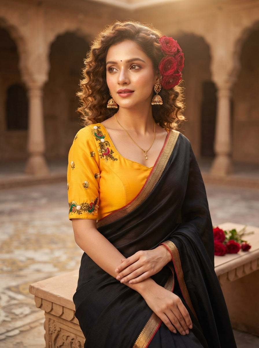 Kumkum Blossom Handwork Blouse