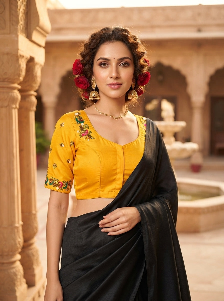 Kumkum Blossom Handwork Blouse