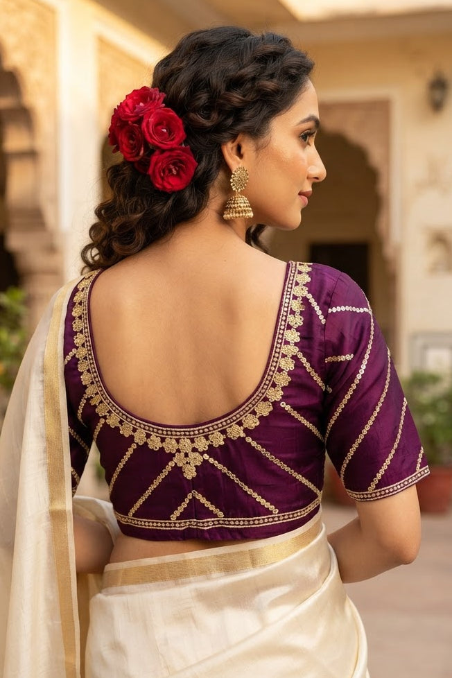 Elegance Becomes Art Vichitra Silk Blouse