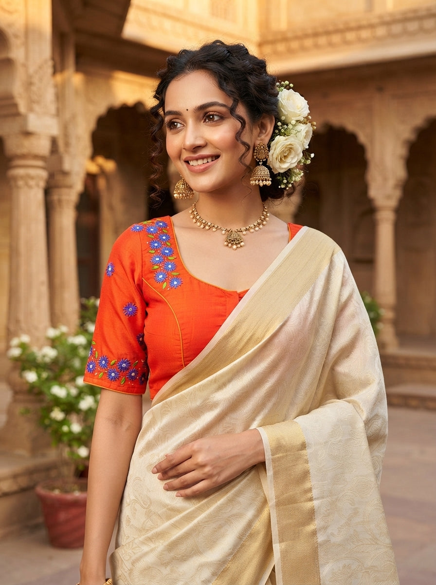 Daisy Garden  Handwork Blouse