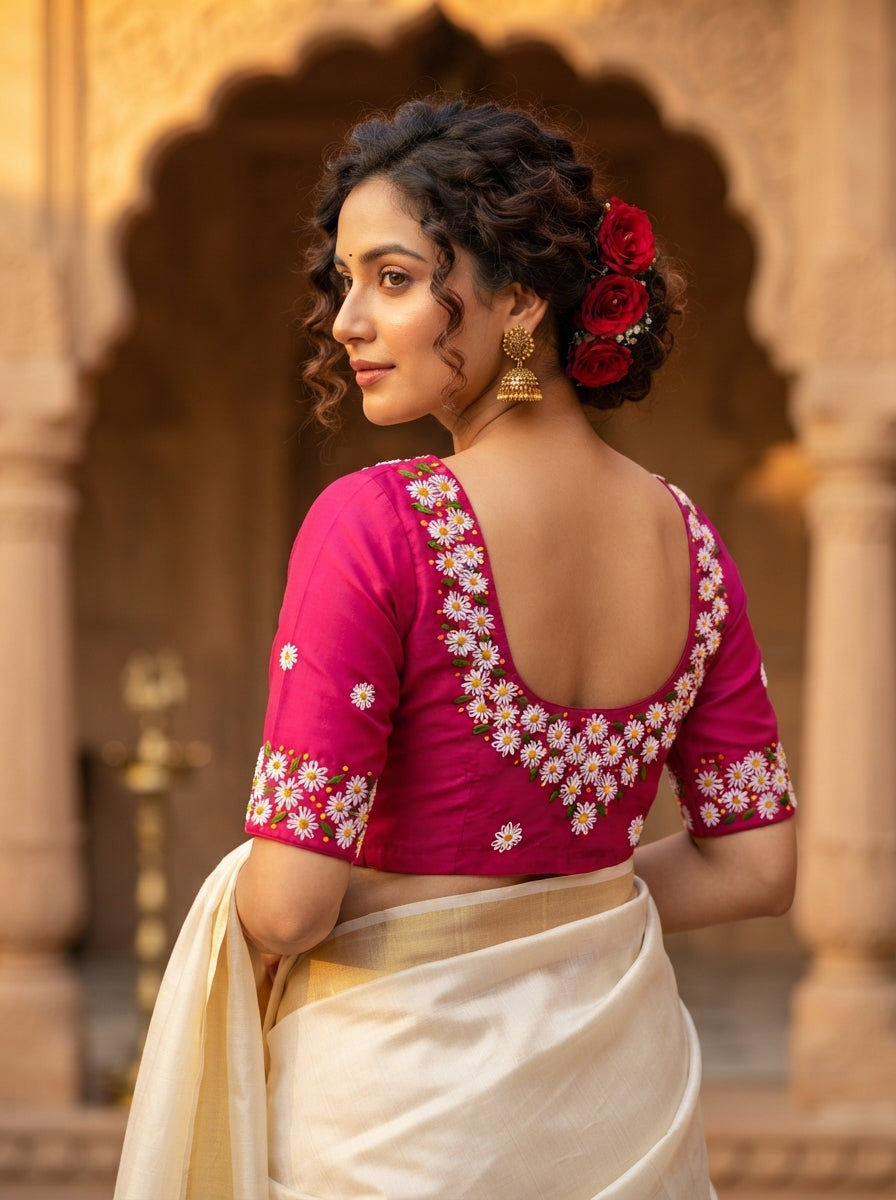 Daisy Garden  Handwork Blouse